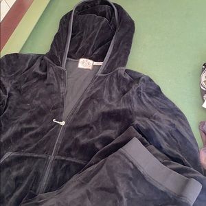 Juicy couture velvet suit black